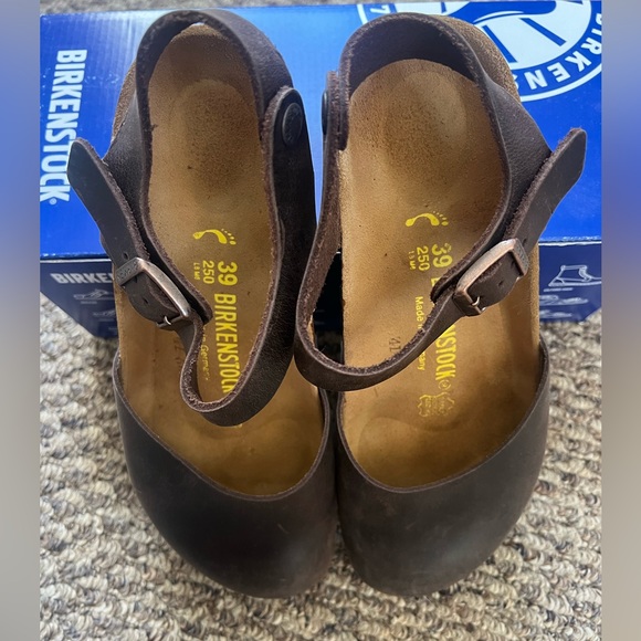 Birkenstock ⭐️RARE⭐️ Messina Dark Brown Size 39 Narrow Ankle Strap - Picture 14 of 15